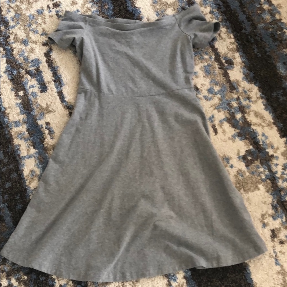 Women’s gray off the shoulder dress